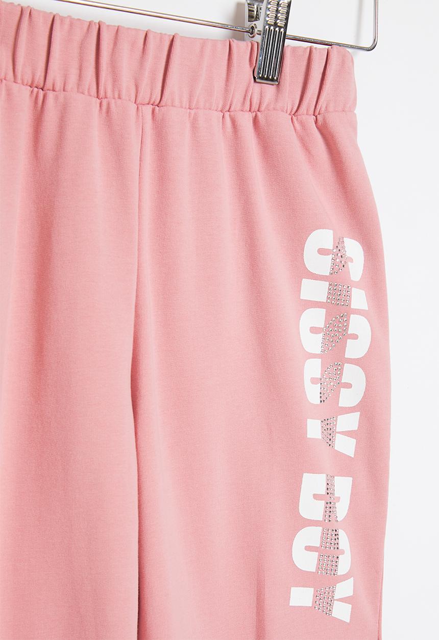 SISSY BOY - Grateful for today basic sweatpants - pink