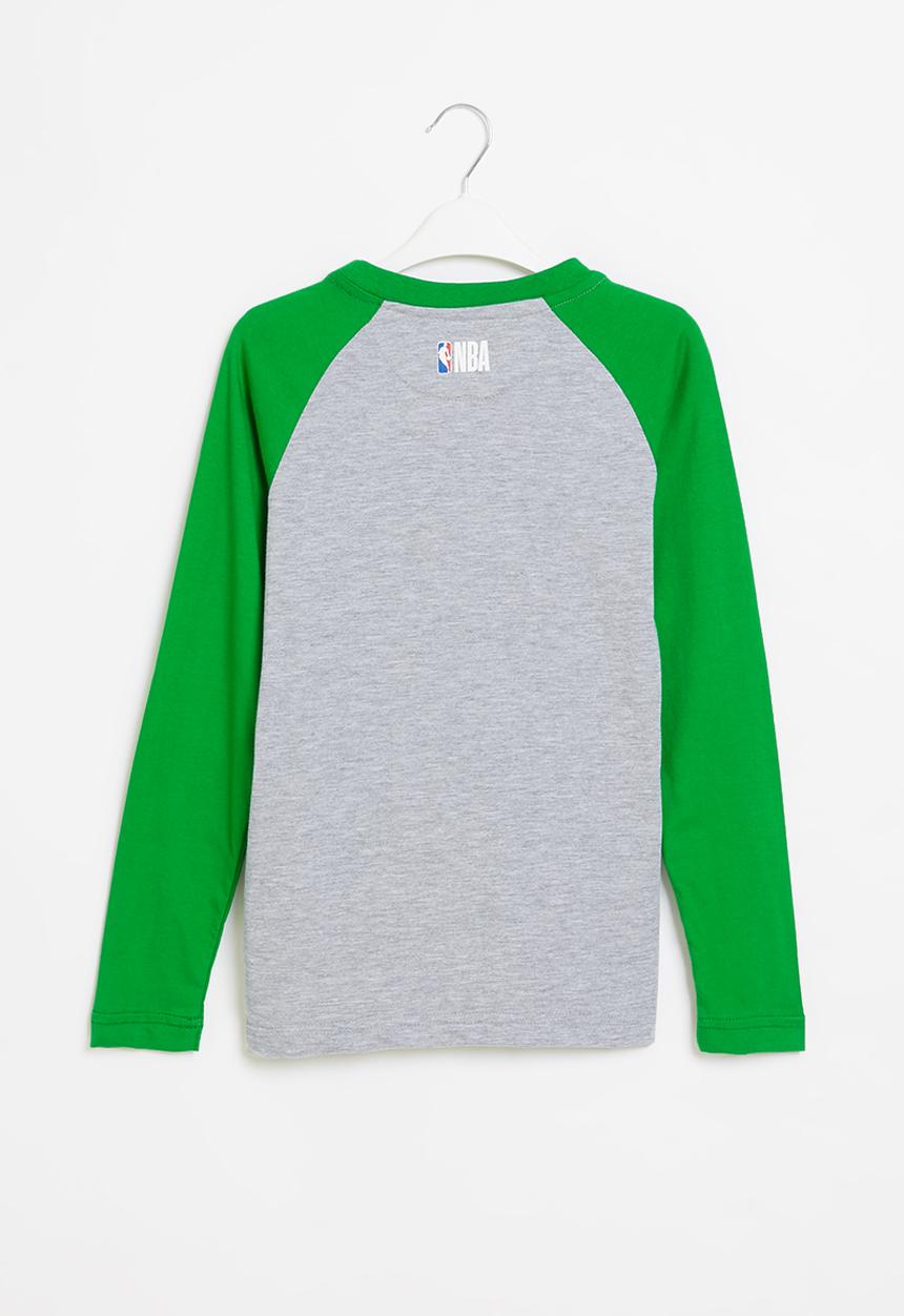 NBA - Celtics icon logo long sleeve tee - green & grey