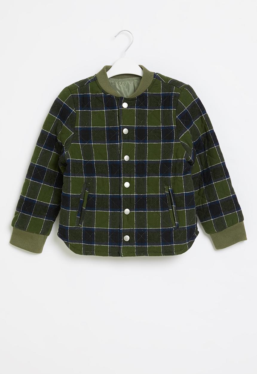 Cotton On - Artie reversible bomber - swag green check