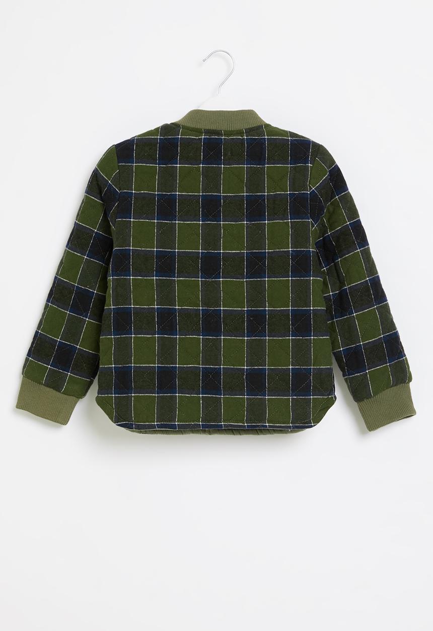 Cotton On - Artie reversible bomber - swag green check