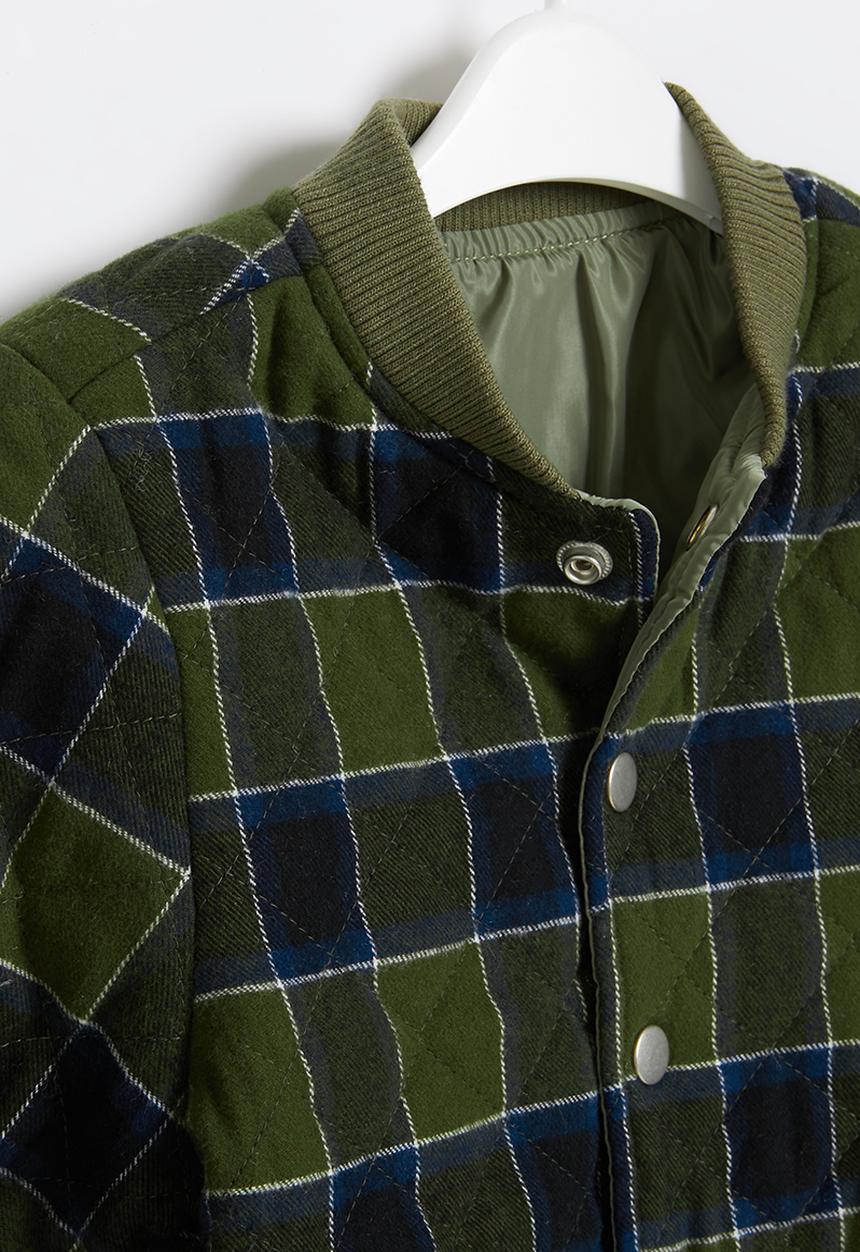 Cotton On - Artie reversible bomber - swag green check