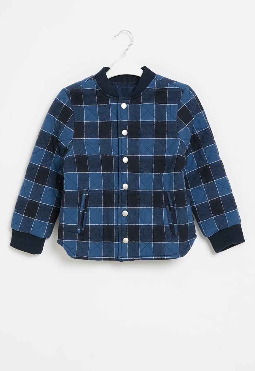 Cotton On - Artie reversible bomber - indigo check