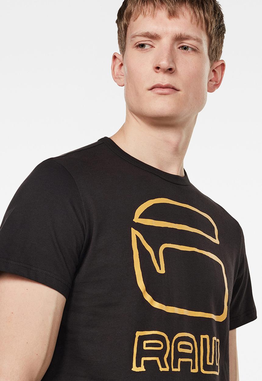 G-STAR - Graphic graw straight r t s\s - dk black