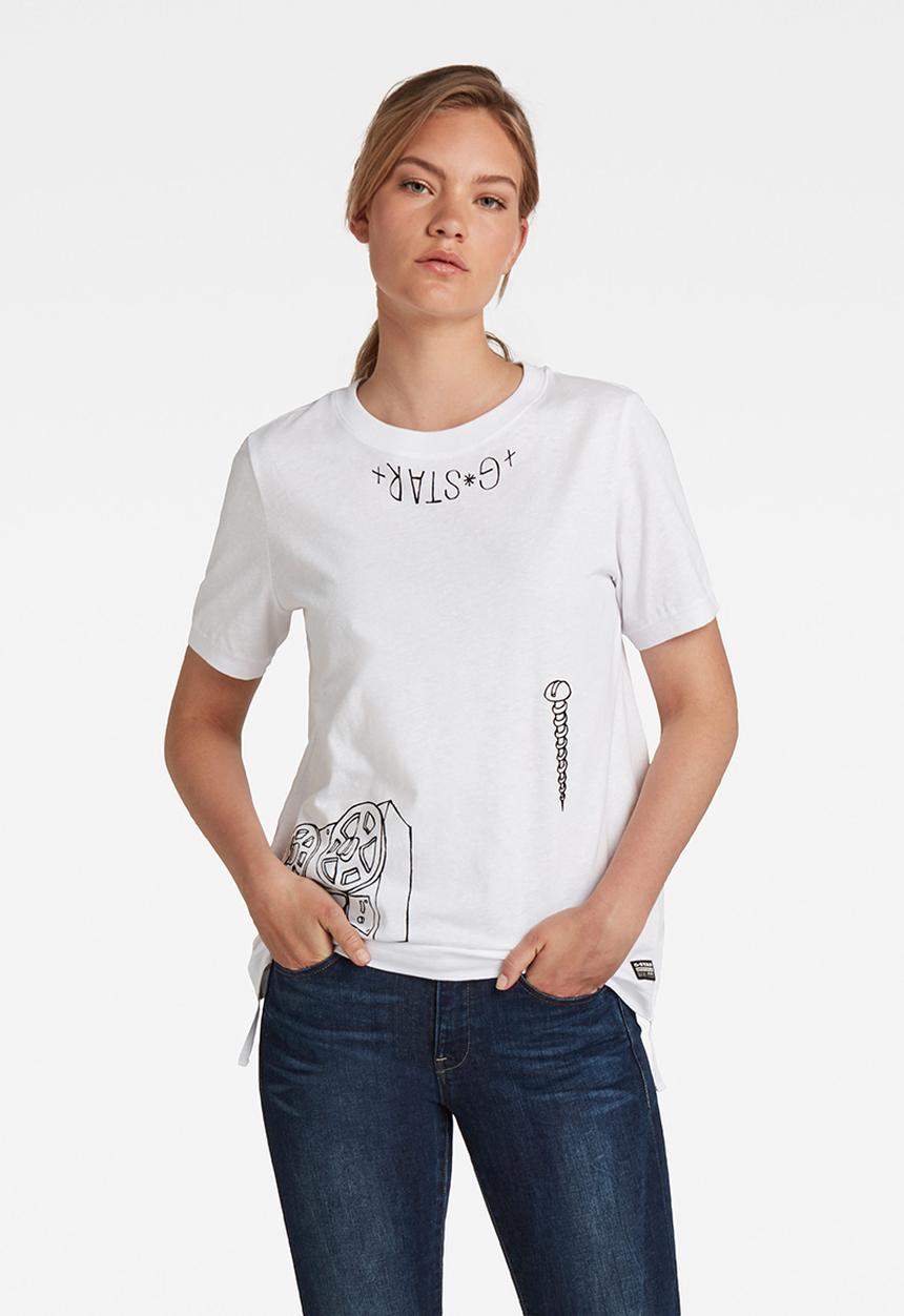 G-STAR - T-shirt strings - white