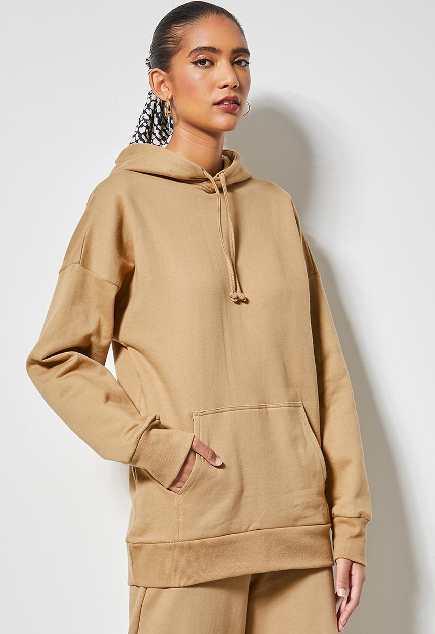 Superbalist - Longline hoodie - toffee
