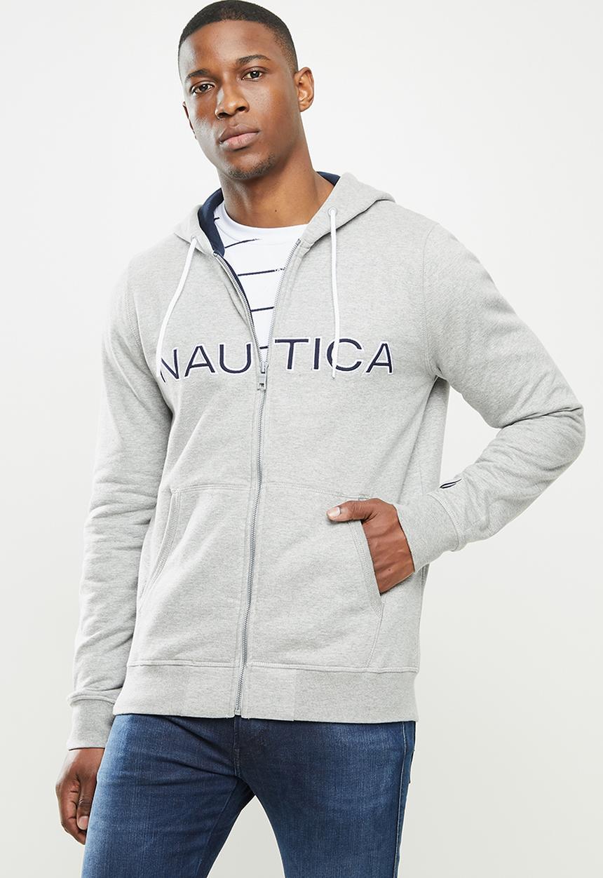 Nautica - Anchor full zip hoodie - grey 
