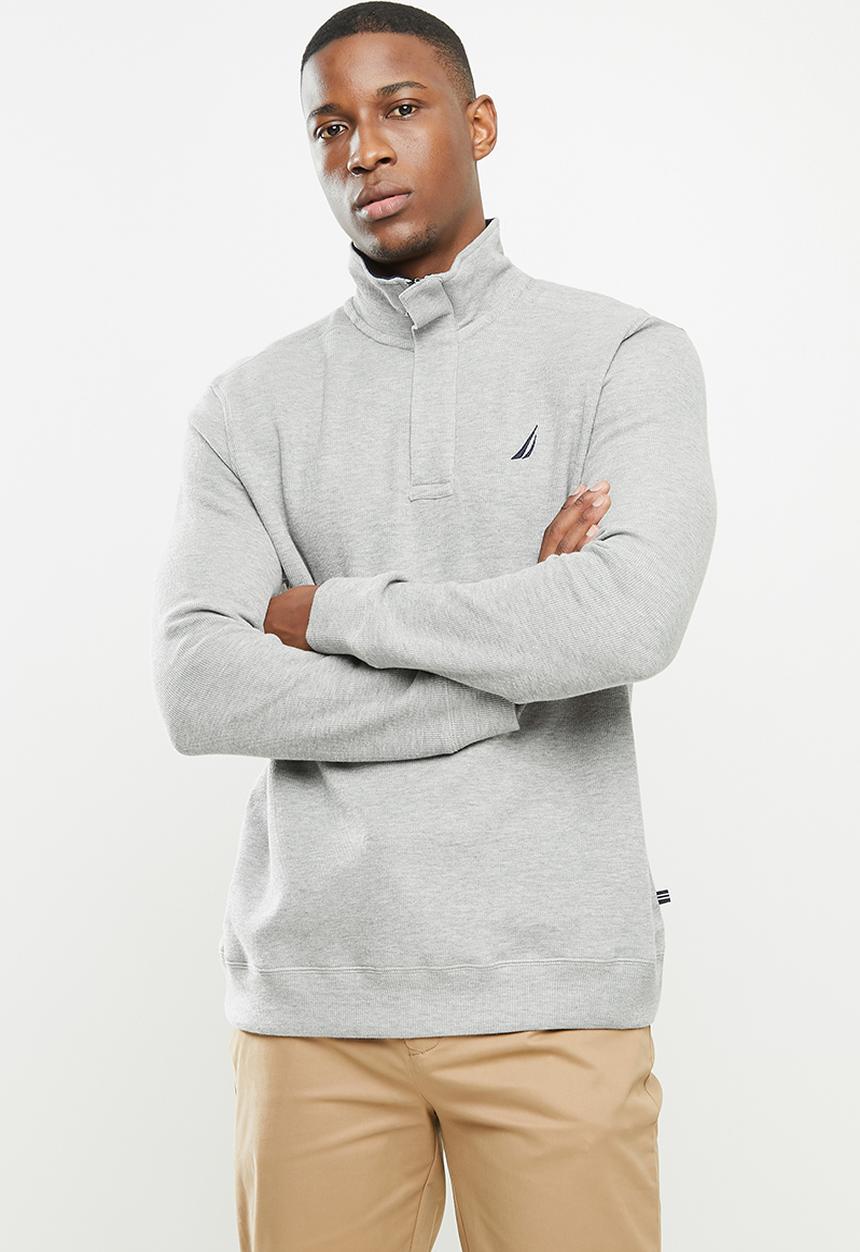 Nautica - French rib 1/4 zip - grey 