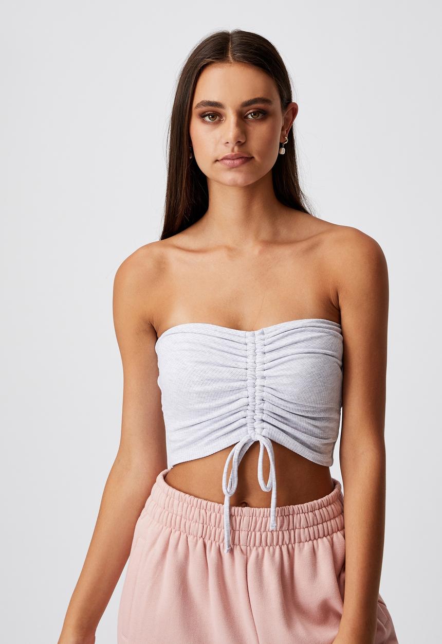 Factorie - Ruched front bandeau - silver marle
