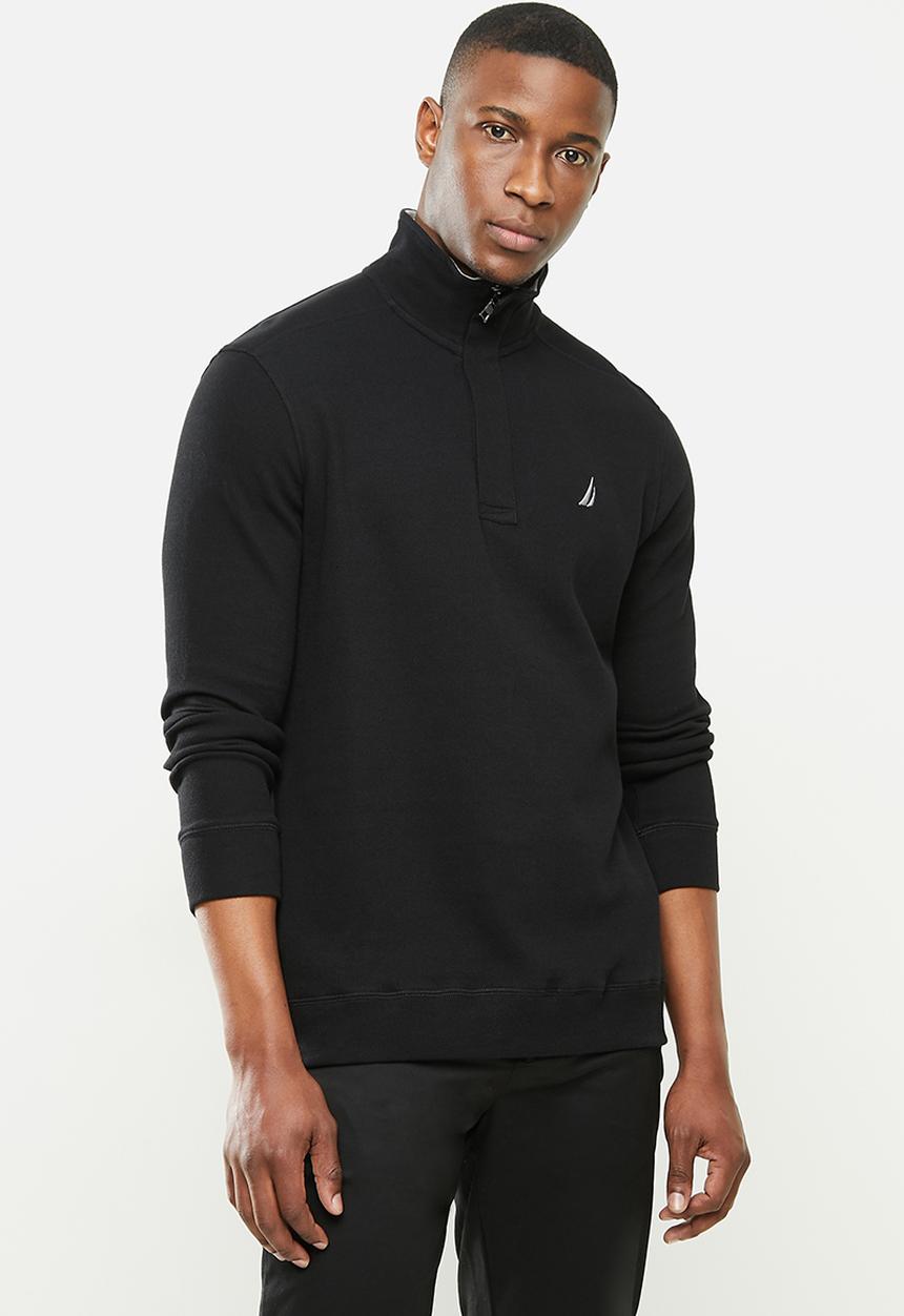 Nautica - French rib 1/4 zip - black