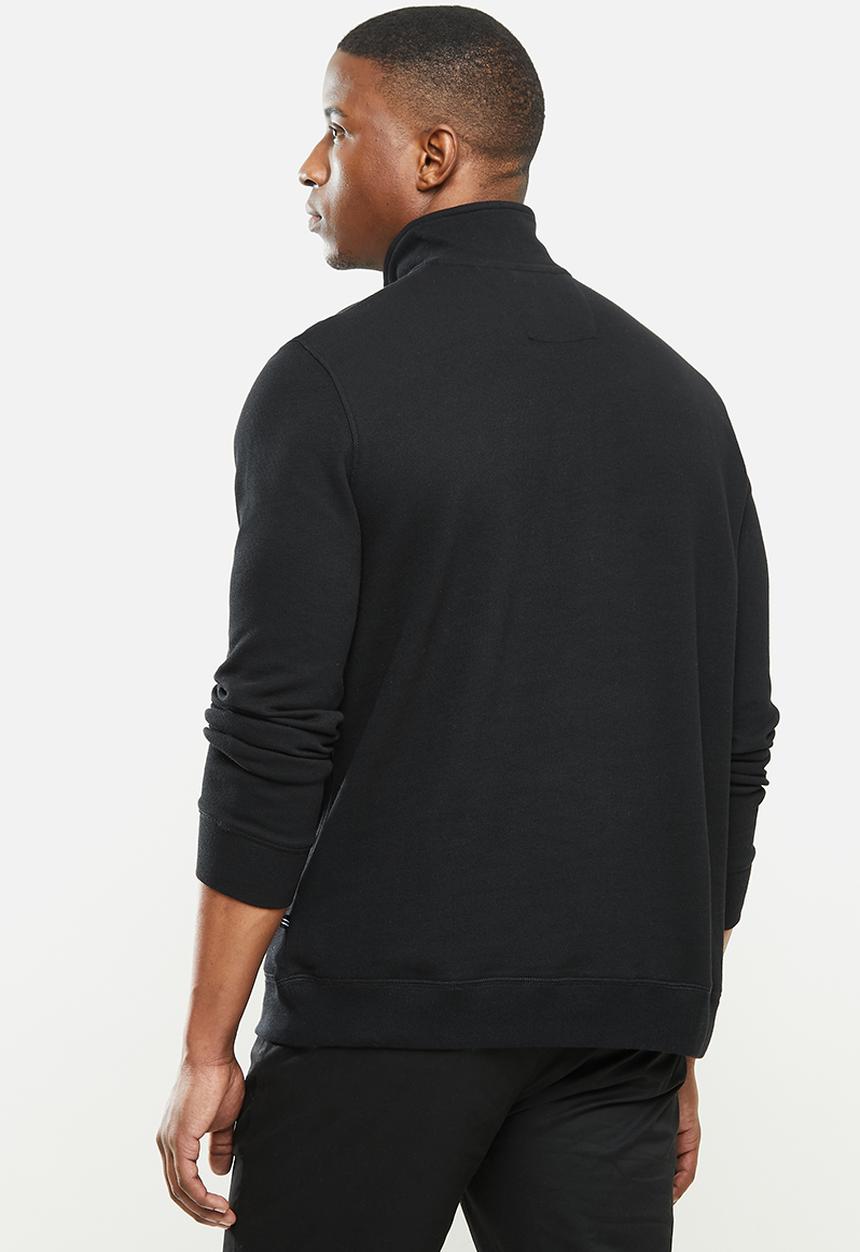 Nautica - French rib 1/4 zip - black