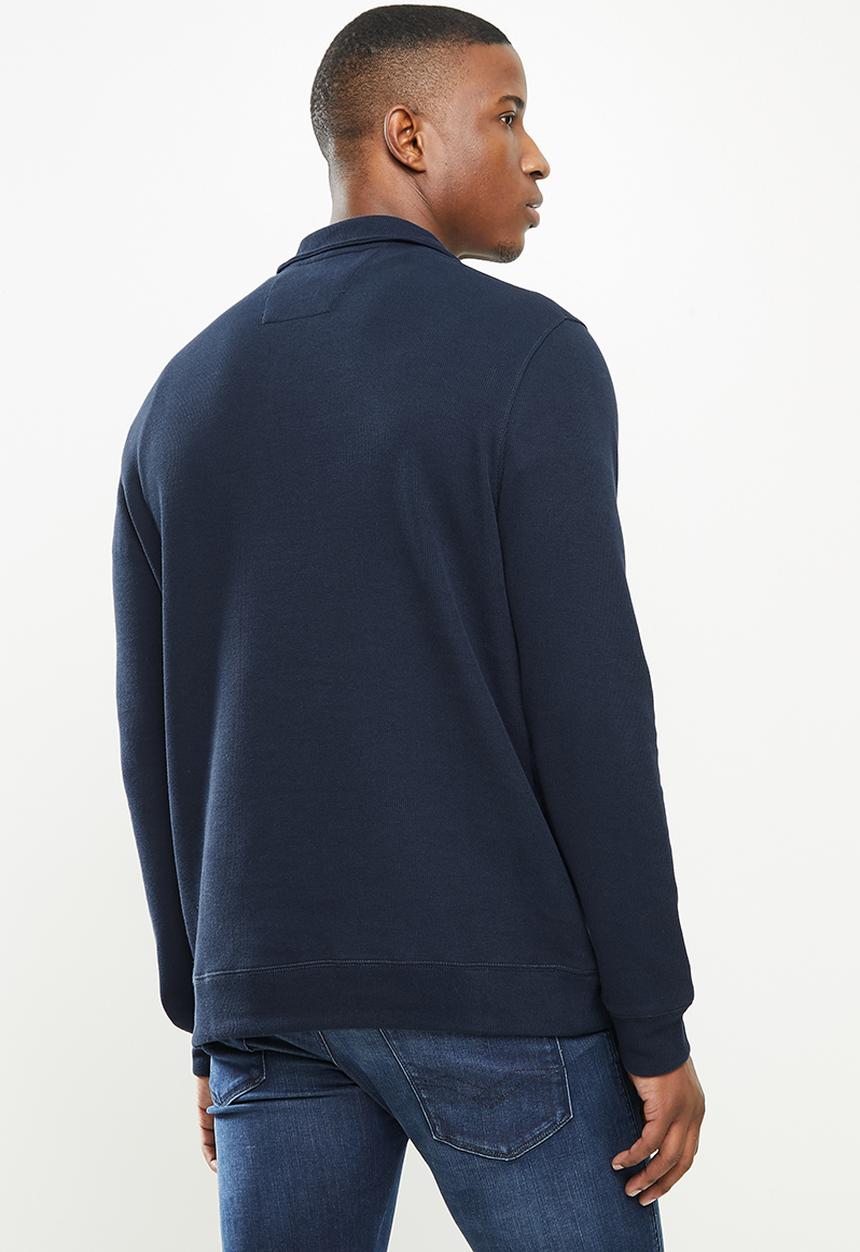Nautica - French rib 1/4 zip - navy