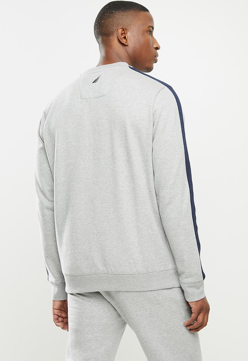Nautica - Fleece logo crew - grey 