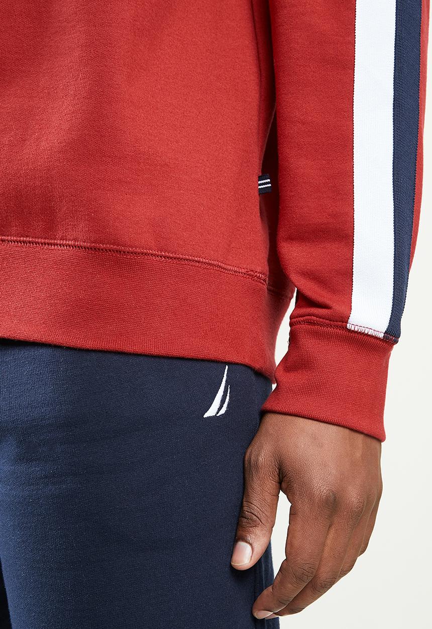 Nautica - Fleece logo crew - red