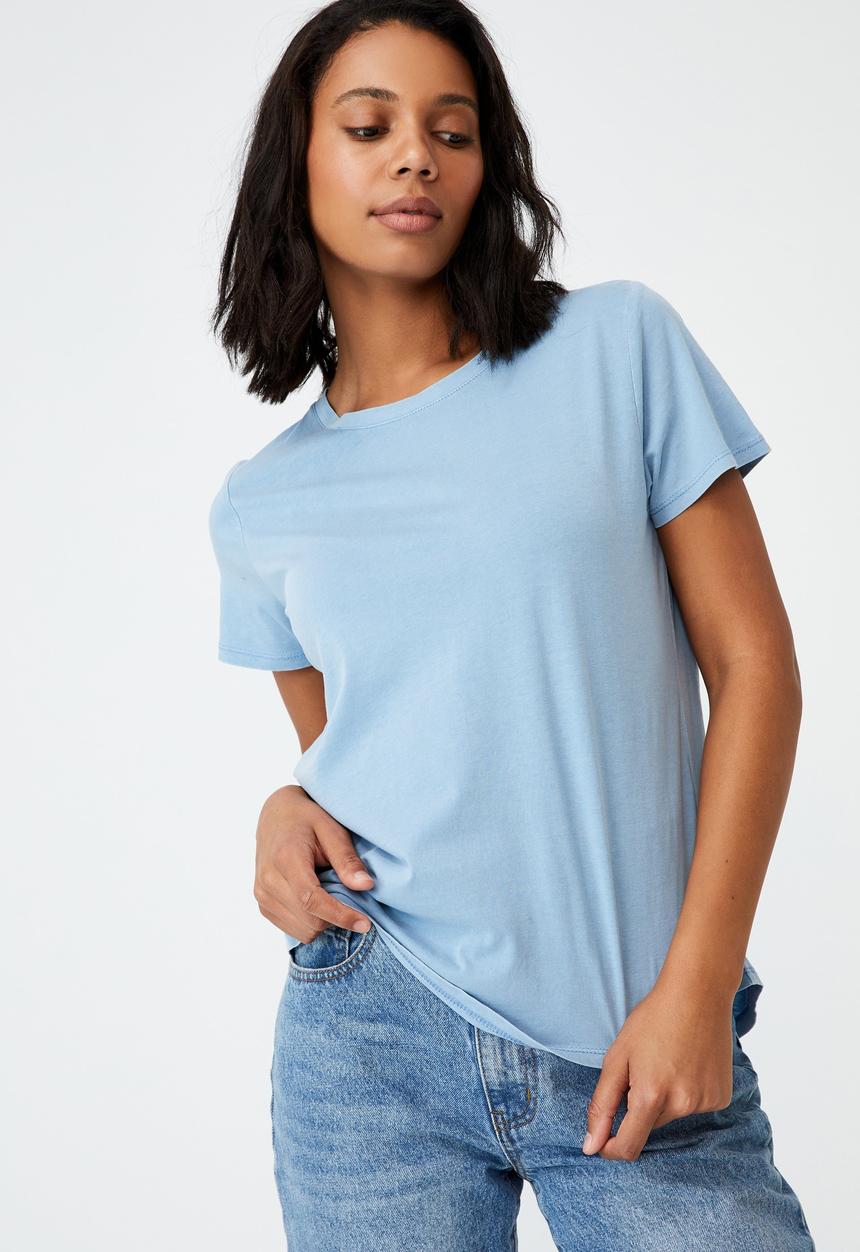 Cotton On - The one crew tee - light blue