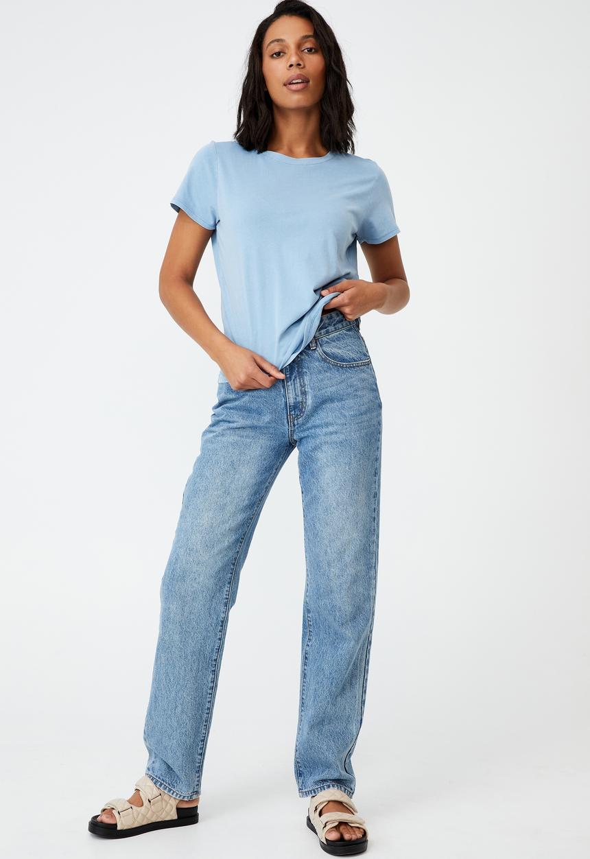 Cotton On - The one crew tee - light blue
