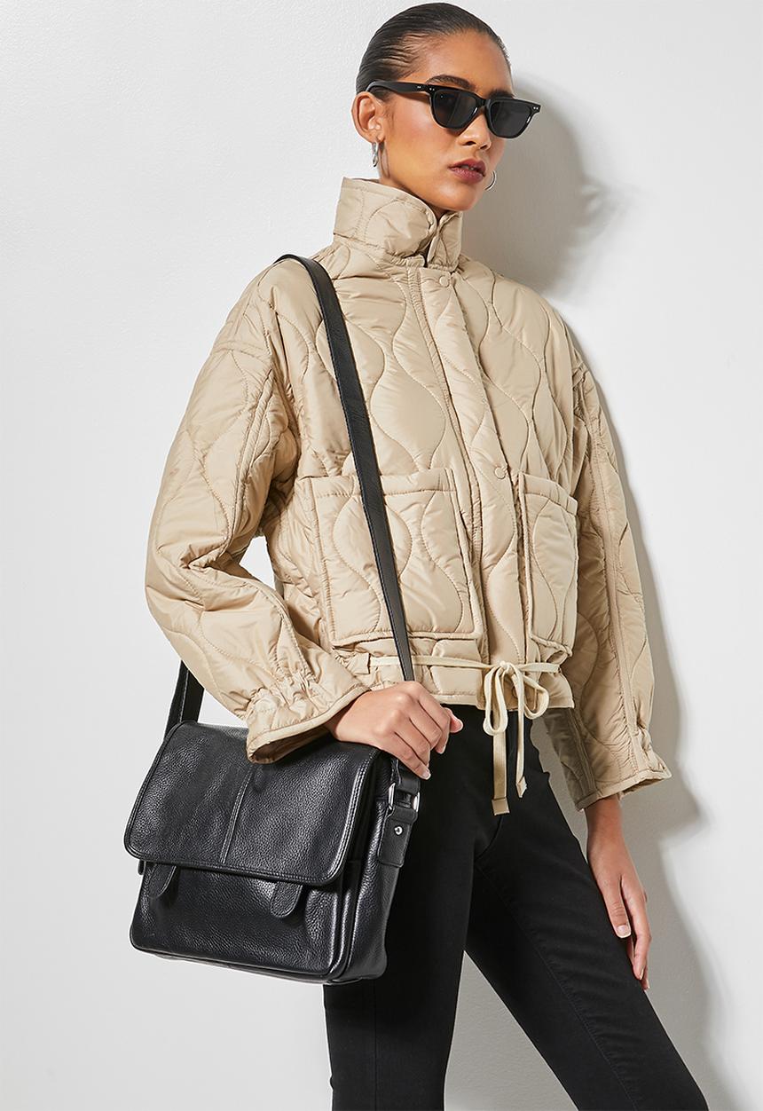 Superbalist - Leather crossbody bag - black