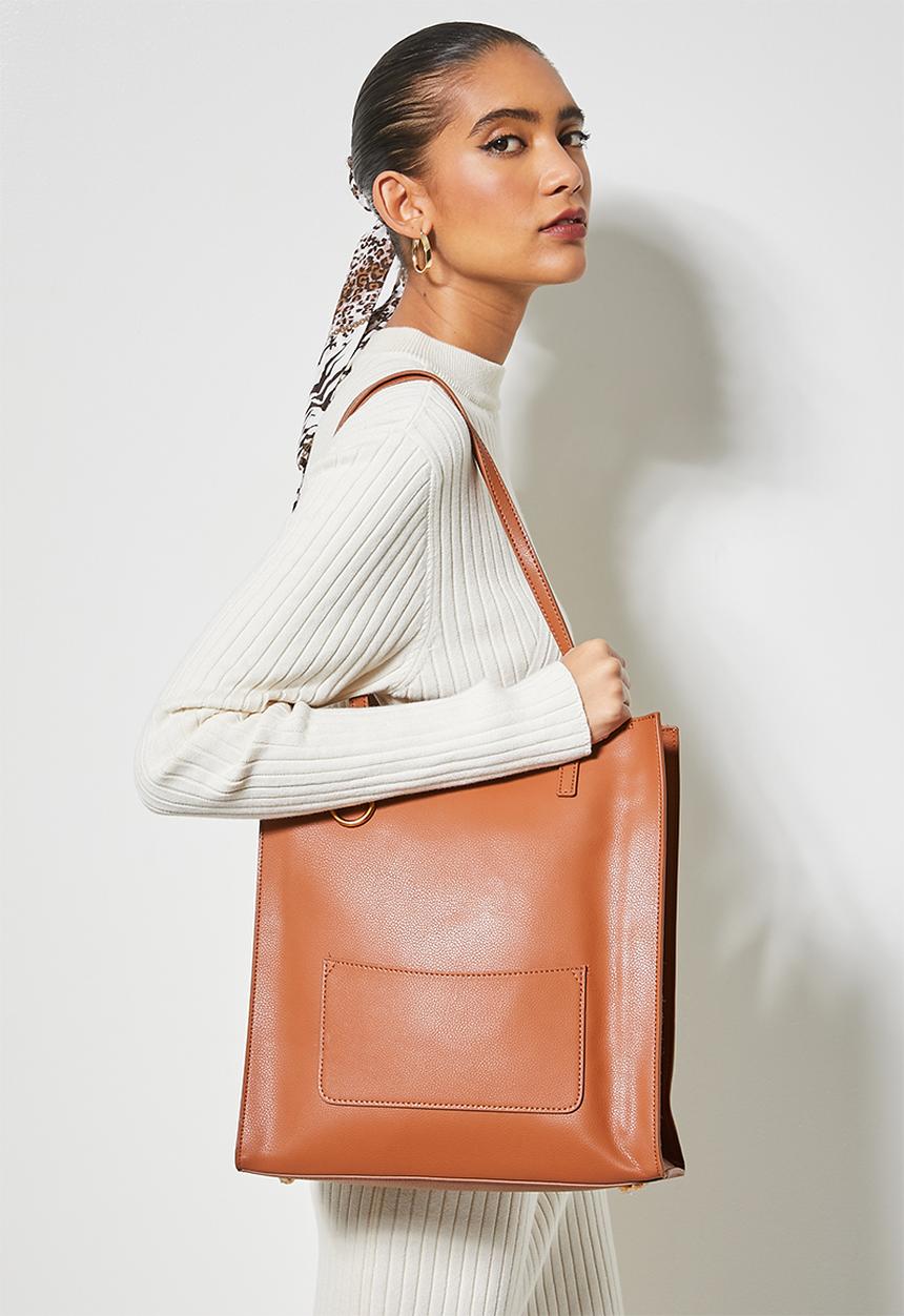 Superbalist - Leather tote bag - tan