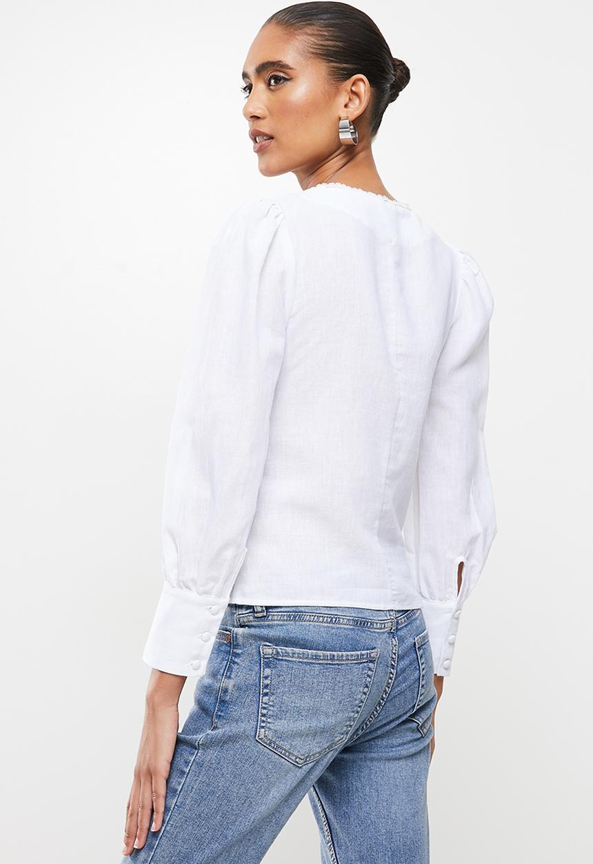 Glamorous - Vneck blouse - white