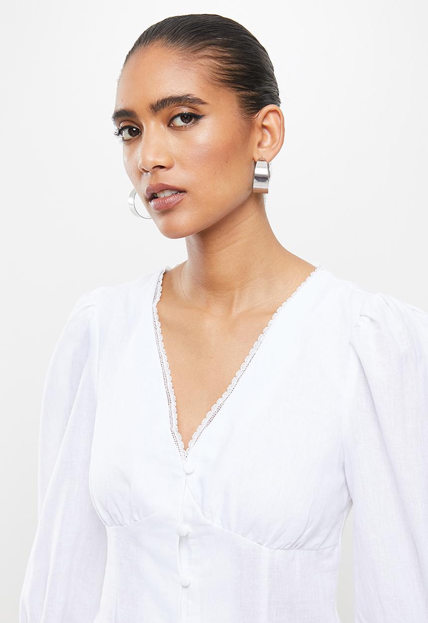 Glamorous - Vneck blouse - white