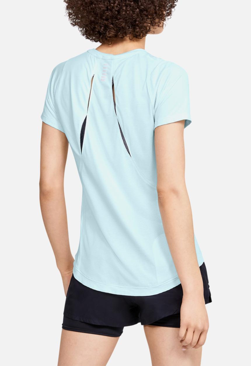 Under Armour - Qualifier iso-chill embossed short sleeve top - blue