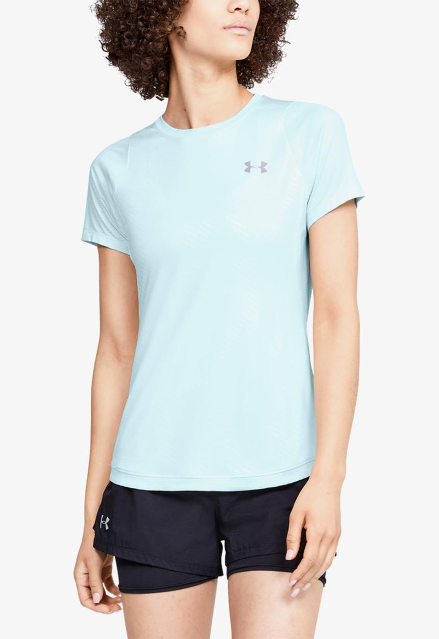 Under Armour - Qualifier iso-chill embossed short sleeve top - blue