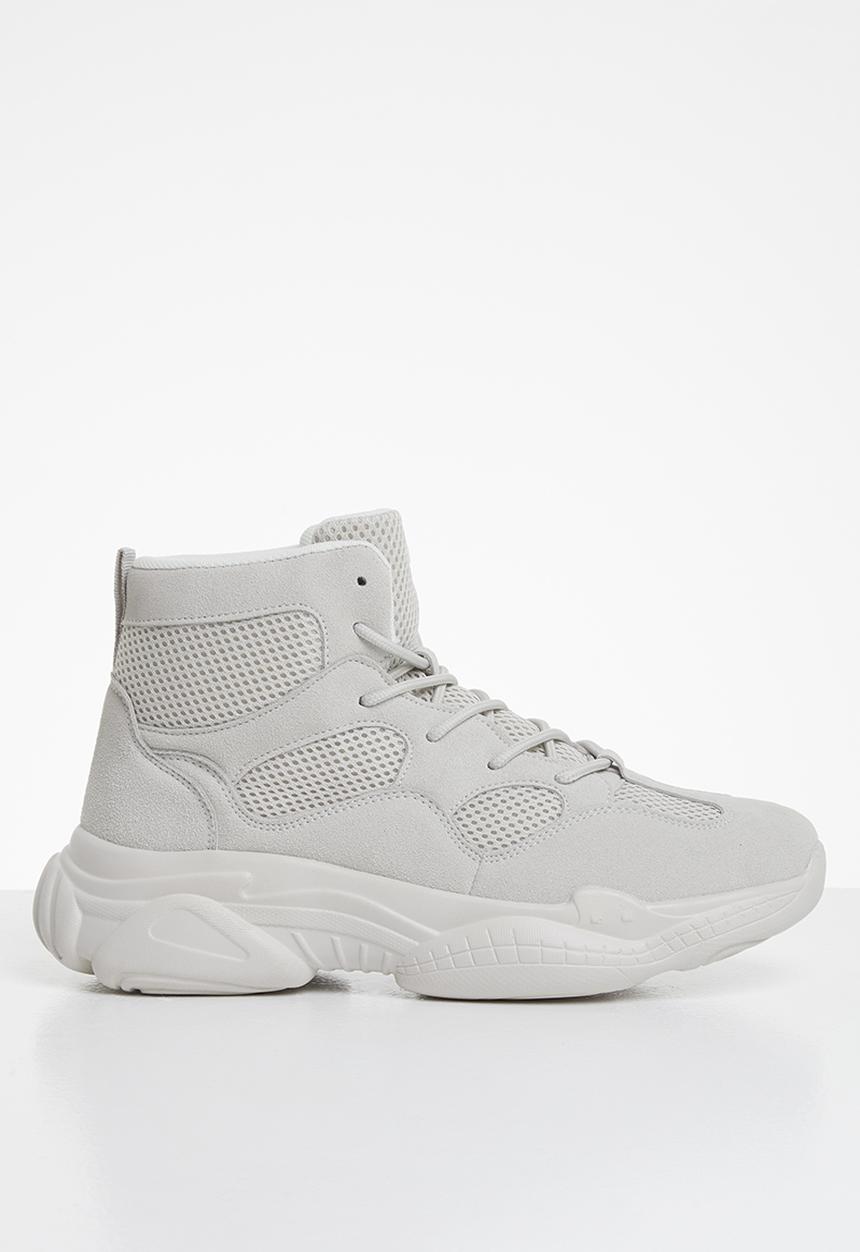Missguided - High top bubble sole trainers - cream & grey