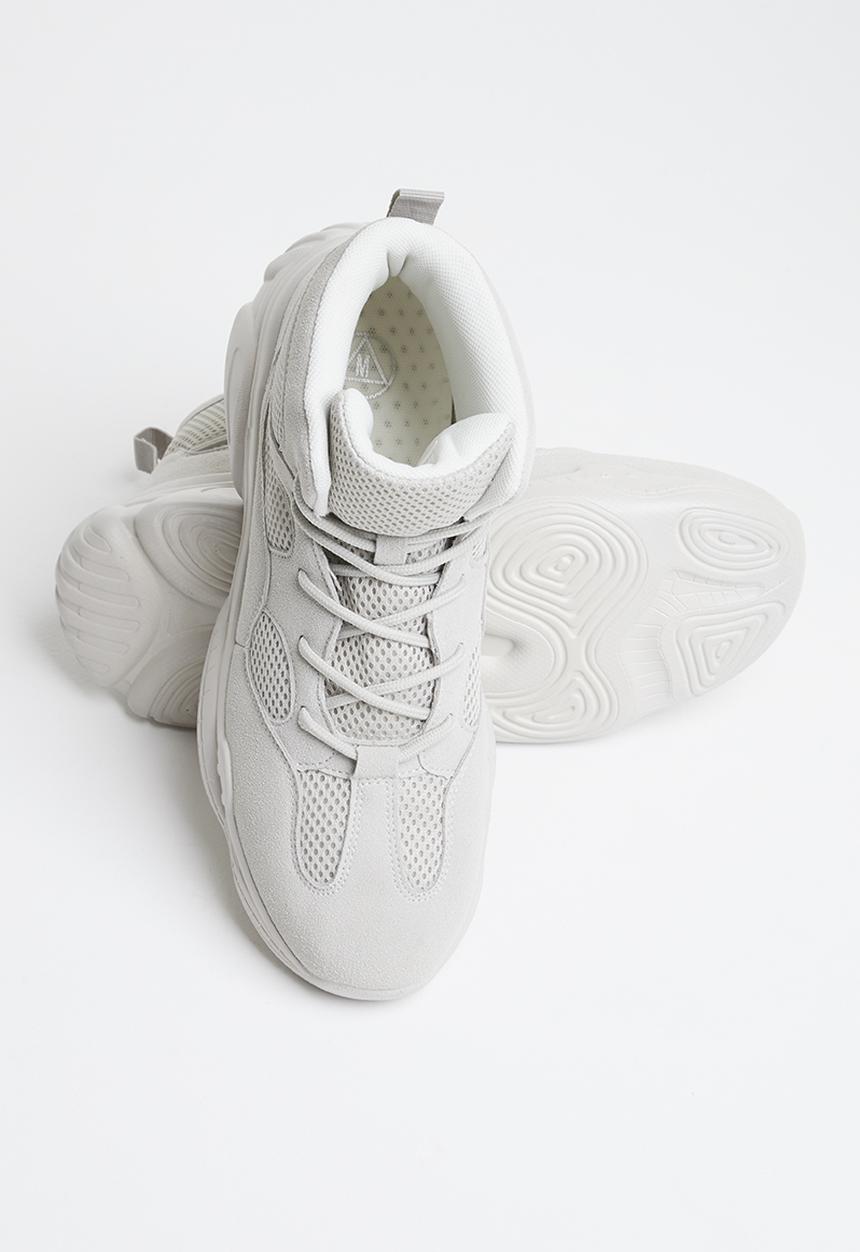 Missguided - High top bubble sole trainers - cream & grey