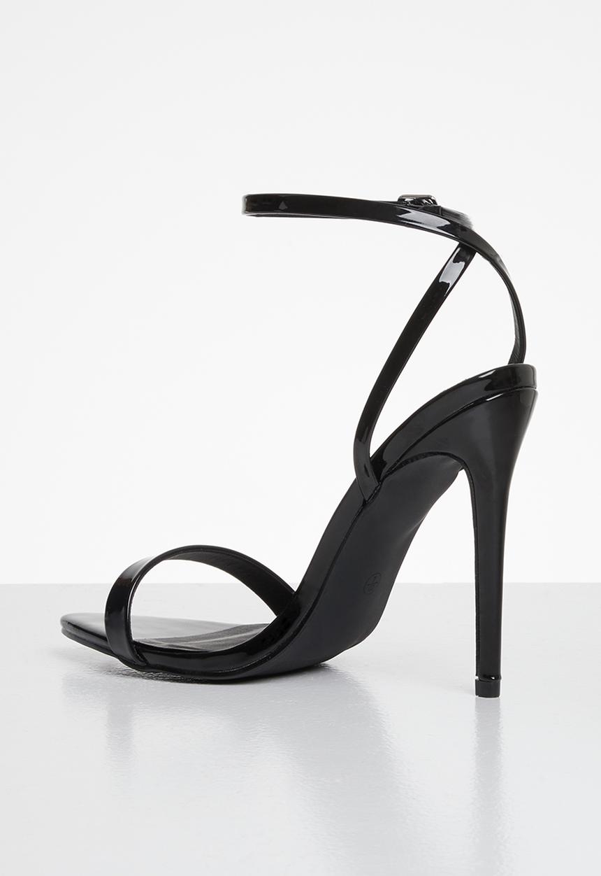 Missguided - Pointed toe barely there patent - black