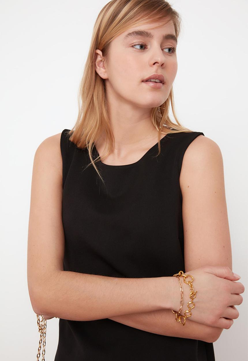 Trendyol - Basic Sleeveless Dress - Black