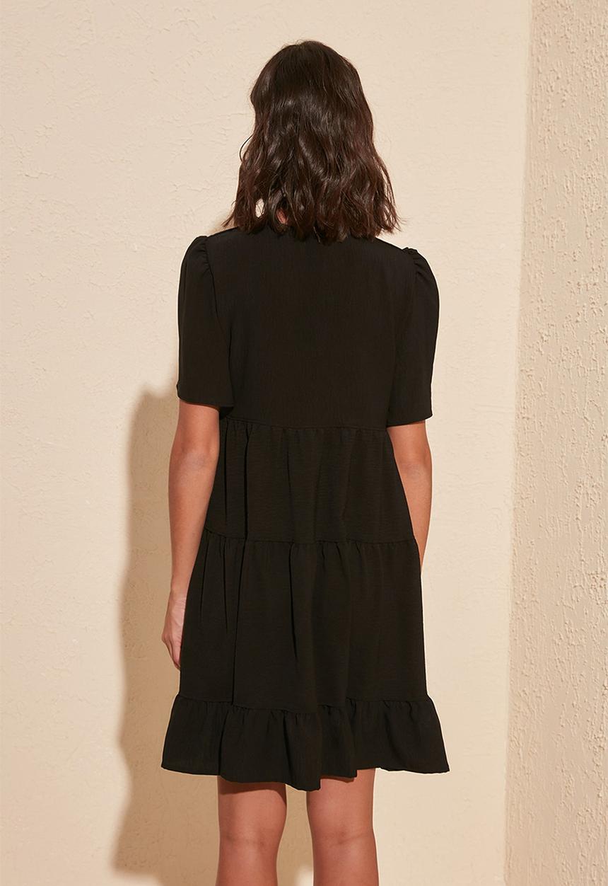Trendyol - Siyah wide cut dress - black