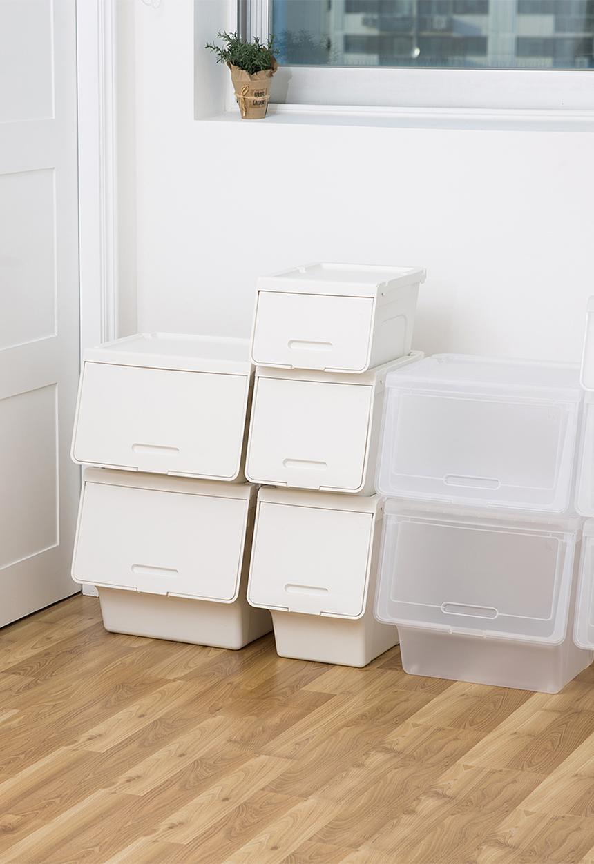 Litem - Set of 2 roomax sliding living box slim large - white