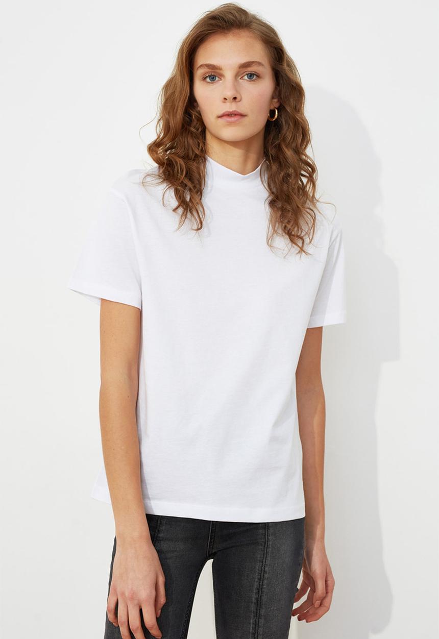 Trendyol - Crew neck 2-pack basic t-shirt - white/black