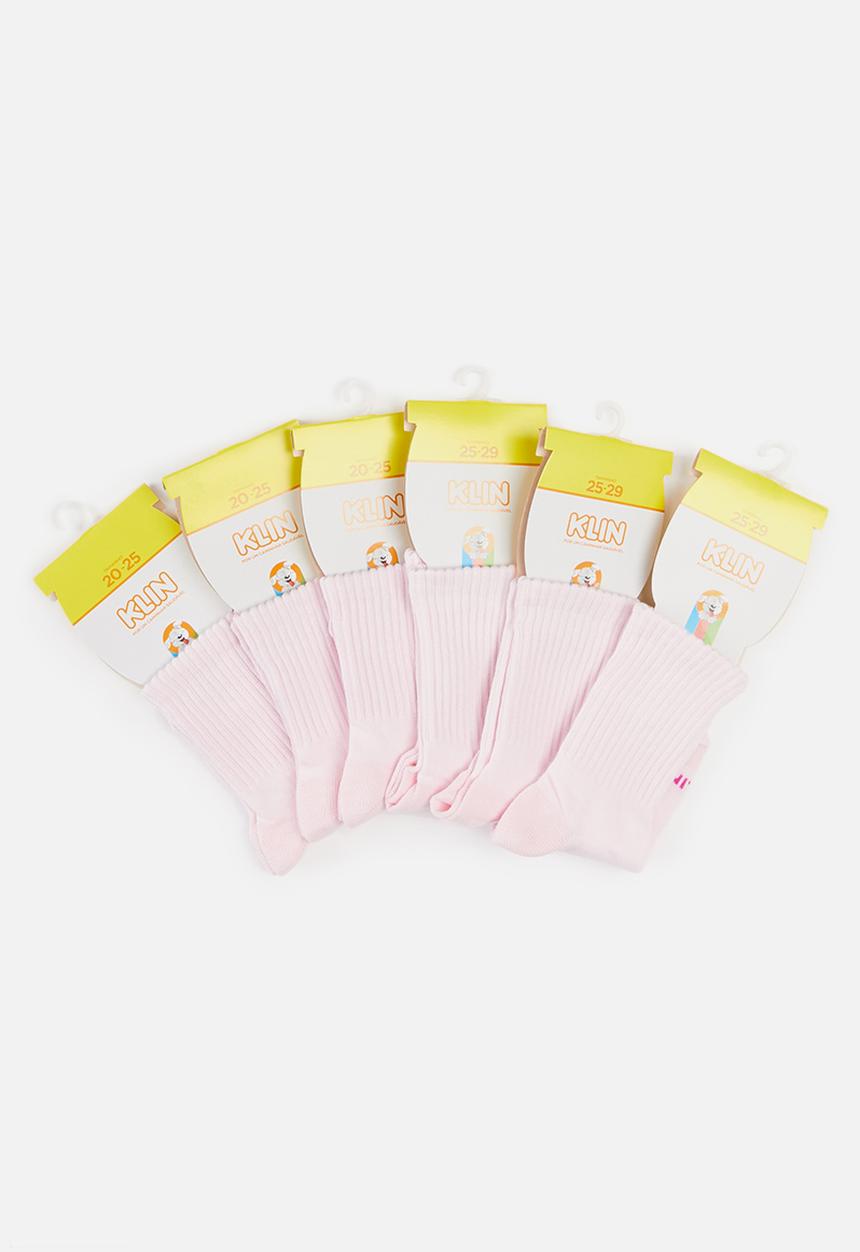 Klin - Girls 6 pack socks - pink 