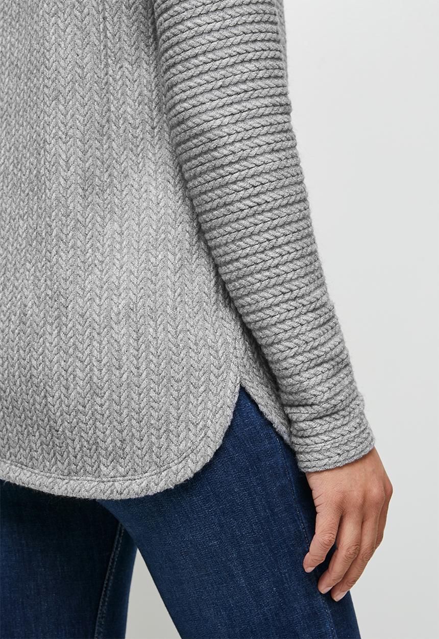 edit - Braided longline tee - grey