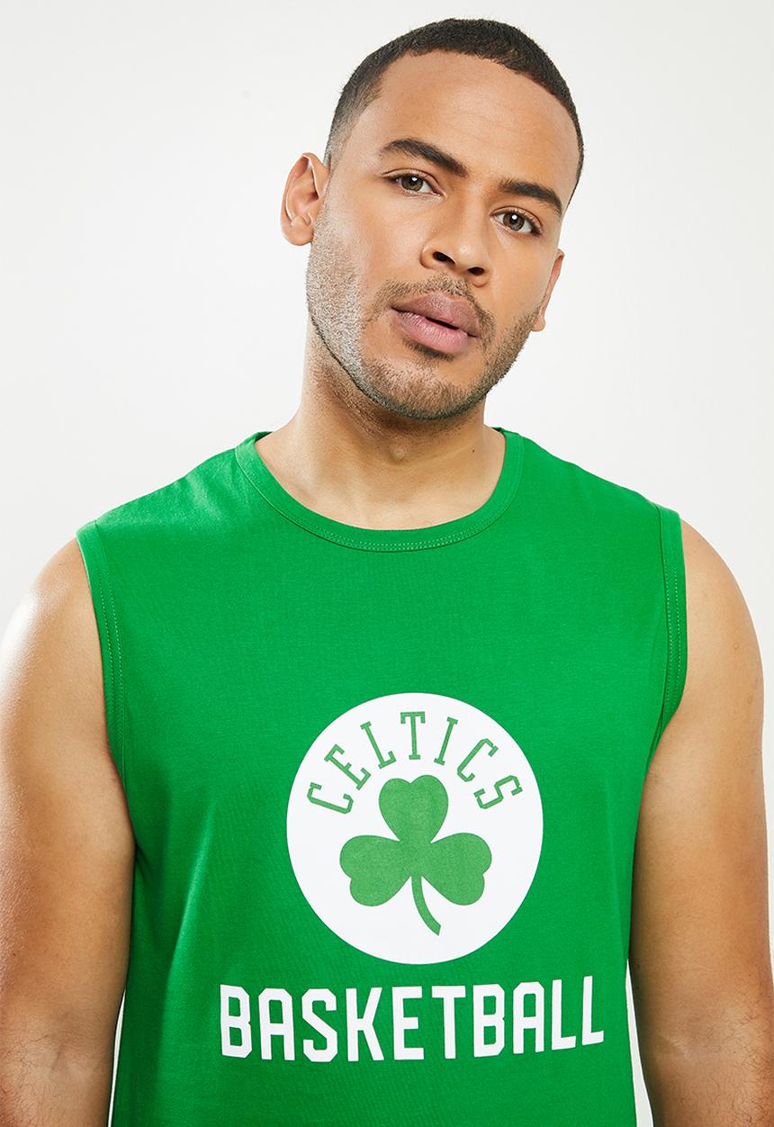 NBA - Celtic green retro vest (straight hem)  - cotton single jersey - green