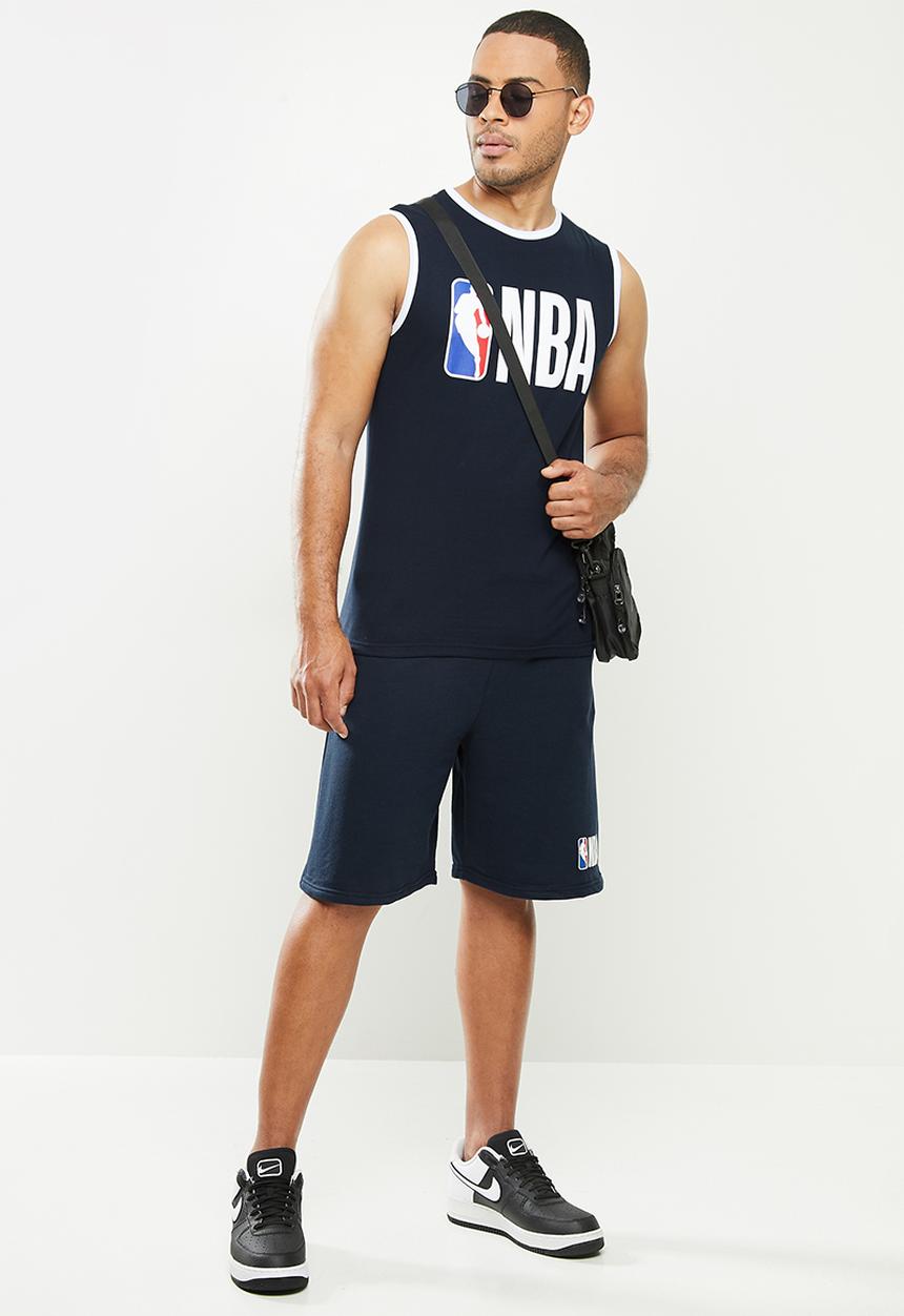 NBA - Nba b/ball retro shorts  - cotton birdseye / surf interest - navy