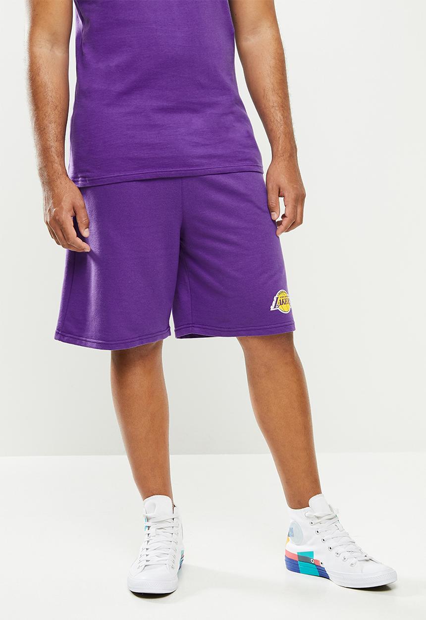 NBA - Laker b/ball retro shorts  - cotton birdseye / surf interest - purple