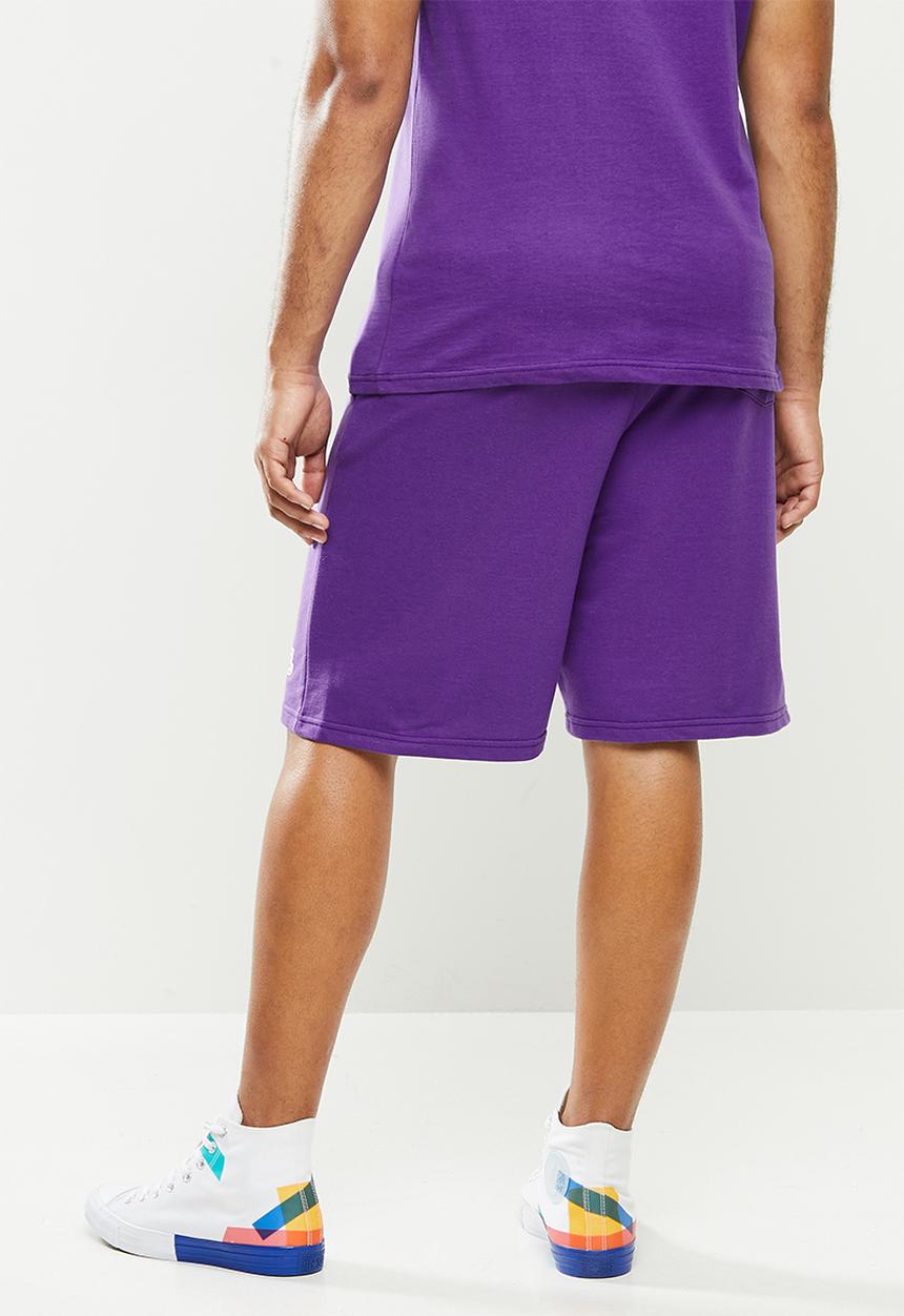 NBA - Laker b/ball retro shorts  - cotton birdseye / surf interest - purple