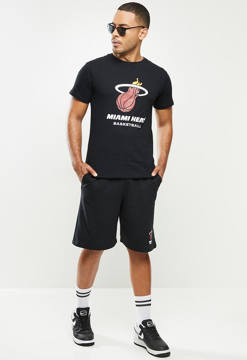 NBA - Miami b/ball retro shorts  - cotton birdseye / surf interest - black