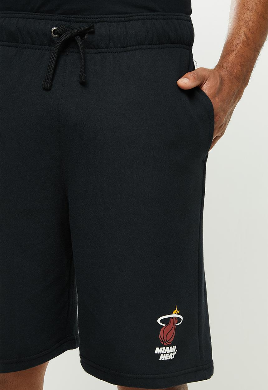 NBA - Miami b/ball retro shorts  - cotton birdseye / surf interest - black