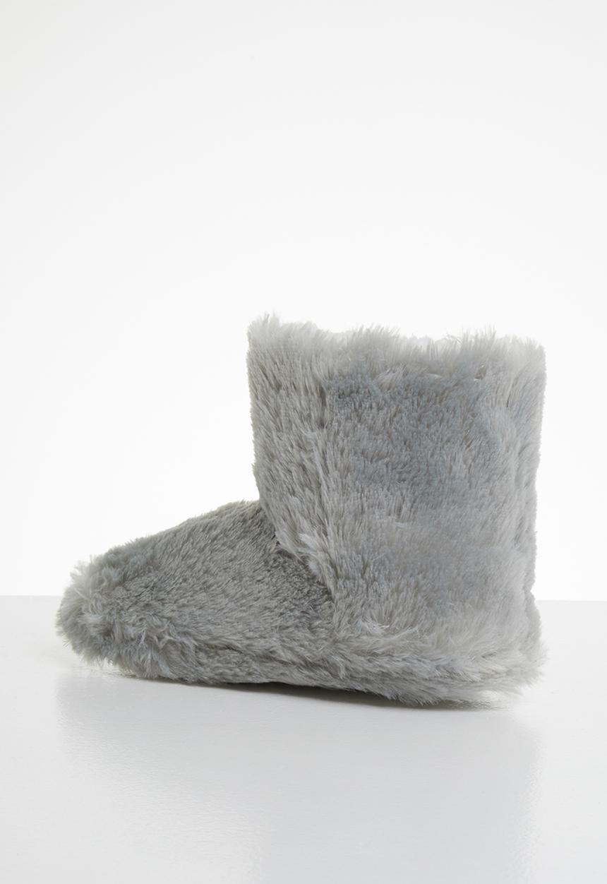 Jada - Fluffy slipper boot - grey