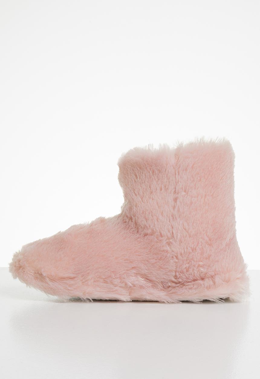 Jada - Fluffy slipper boot - pink