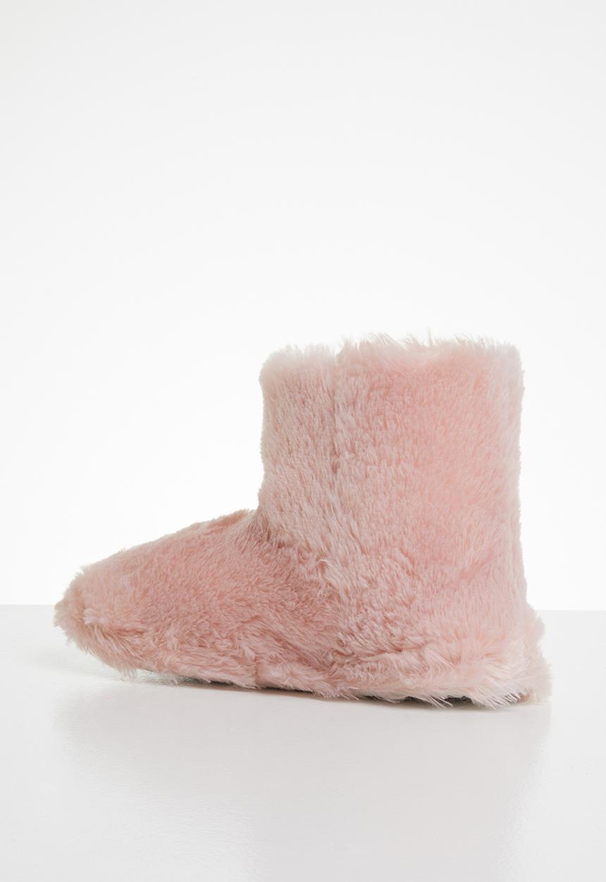 Jada - Fluffy slipper boot - pink