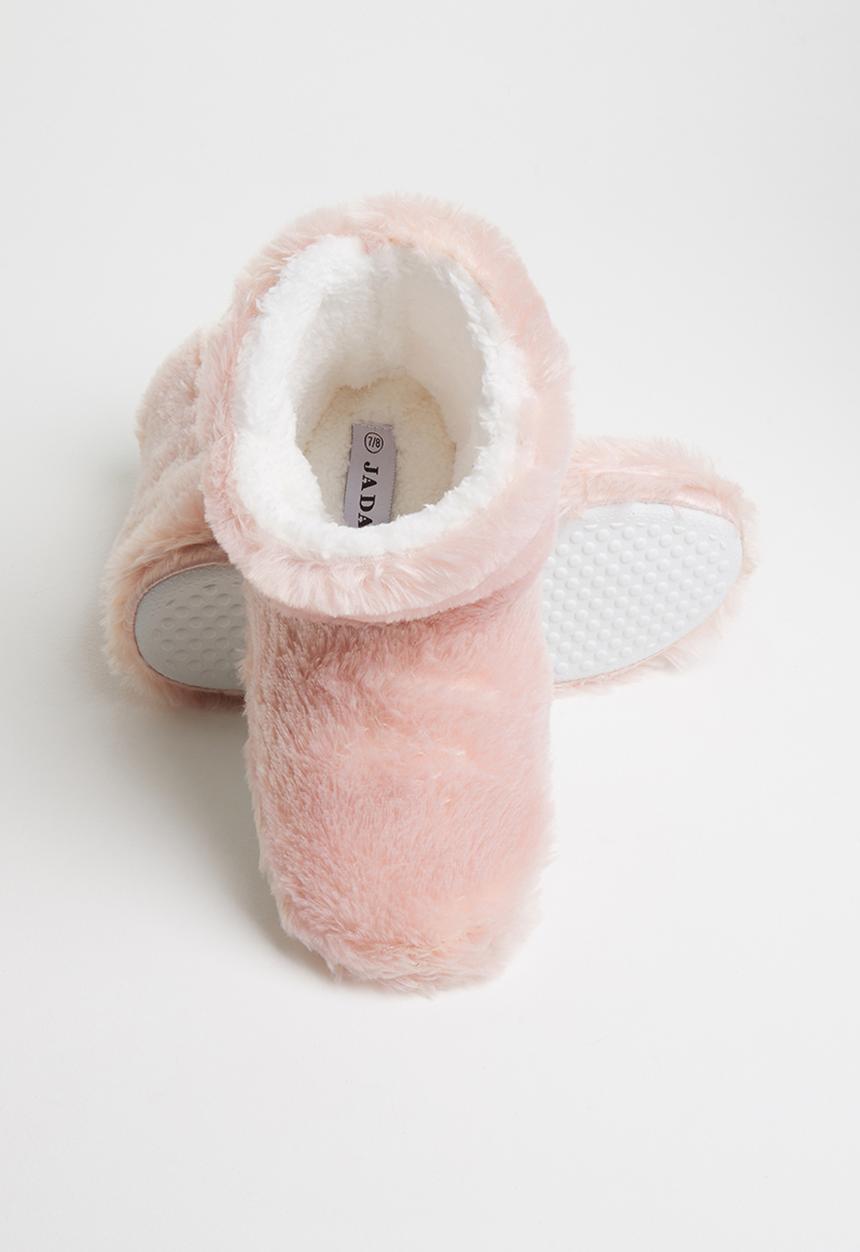 Jada - Fluffy slipper boot - pink