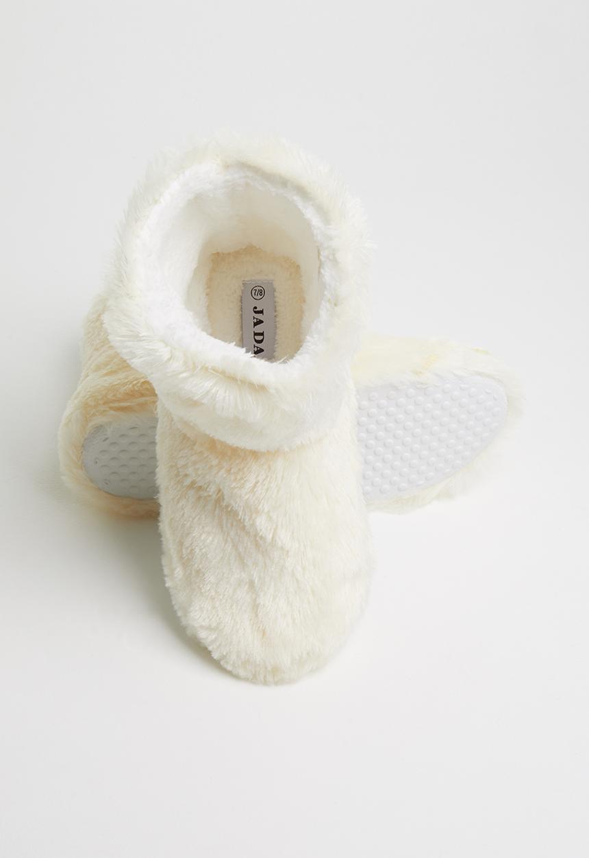 Jada - Fluffy slipper boot - beige