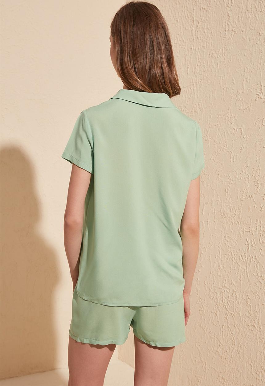 Trendyol - Woven pajamas set - mint