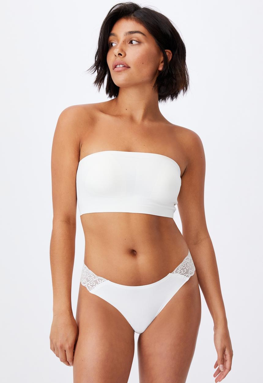 Cotton On - Invisible bonded bandeau - cream