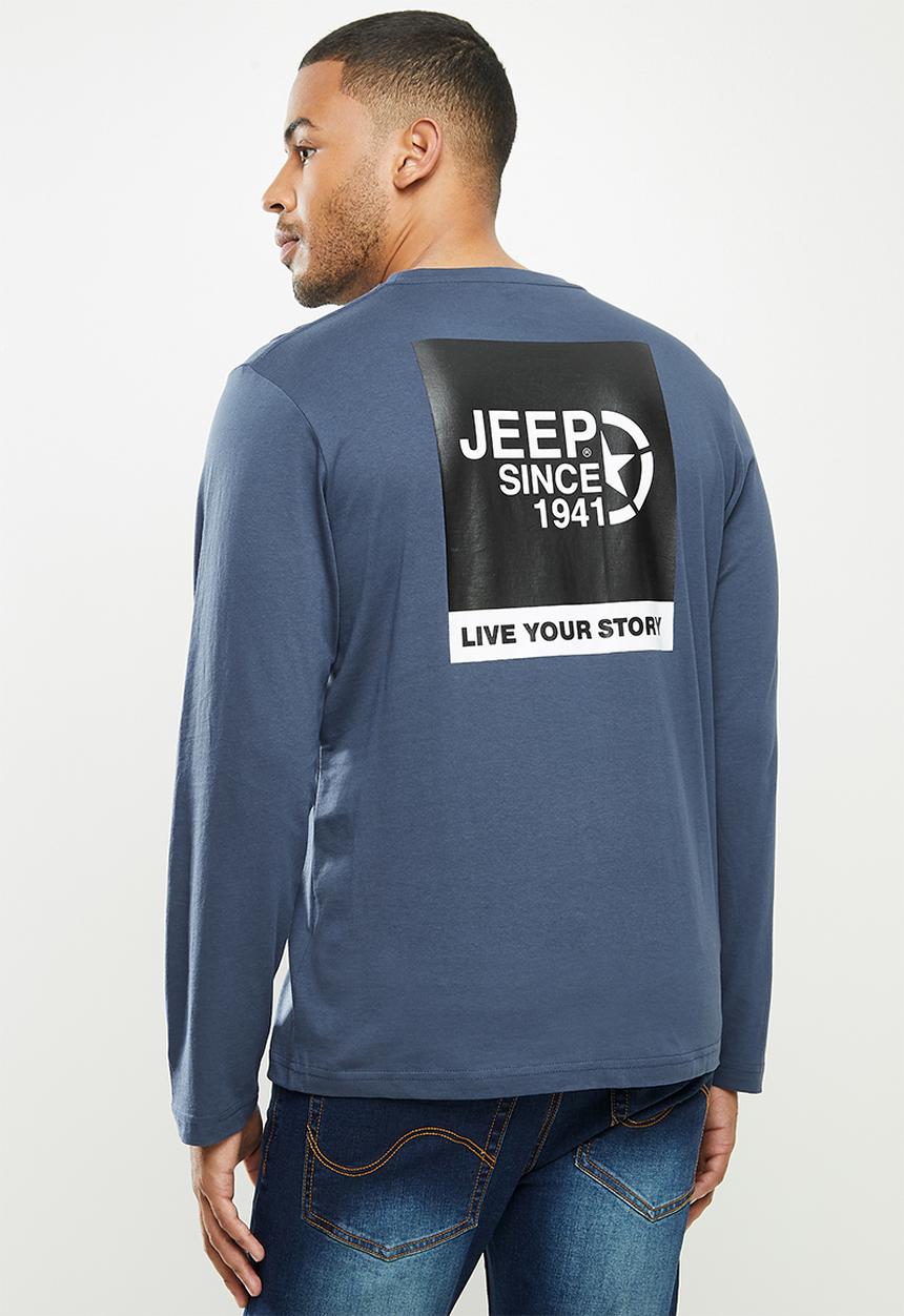 JEEP - Bailey long sleeve graphic tee - blue