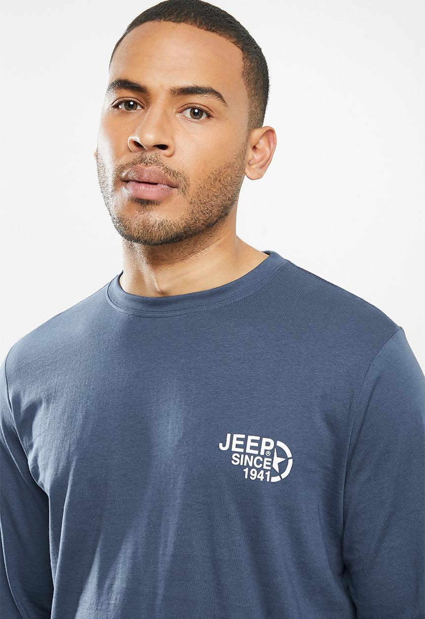 JEEP - Bailey long sleeve graphic tee - blue