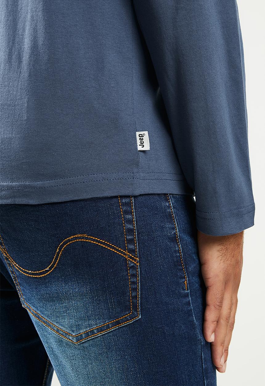 JEEP - Bailey long sleeve graphic tee - blue